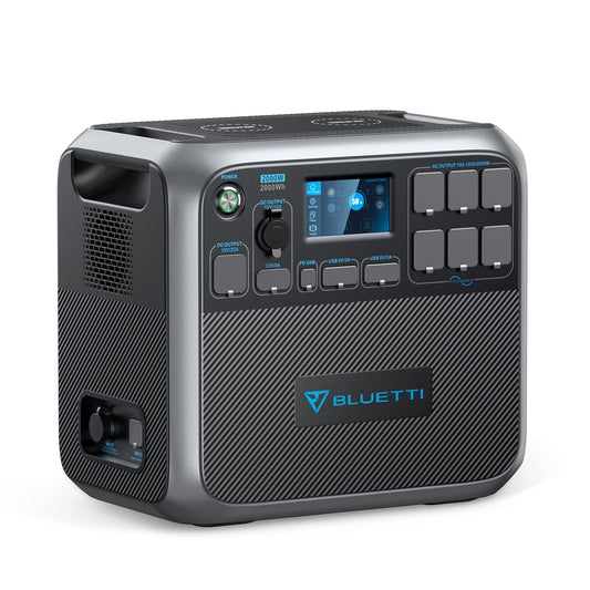 BLUETTI Estación de energía portátil AC200P, batería LiFePO4 de 2000 Wh con 6 salidas de CA de 2000 W (pico de 4800 W), generador solar para acampar al aire libre, viajes en caravana, uso doméstico (panel solar no incluido)