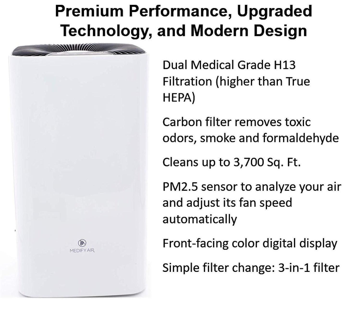 Medify MA-112 Medical Grade True HEPA H13 Air Purifier 