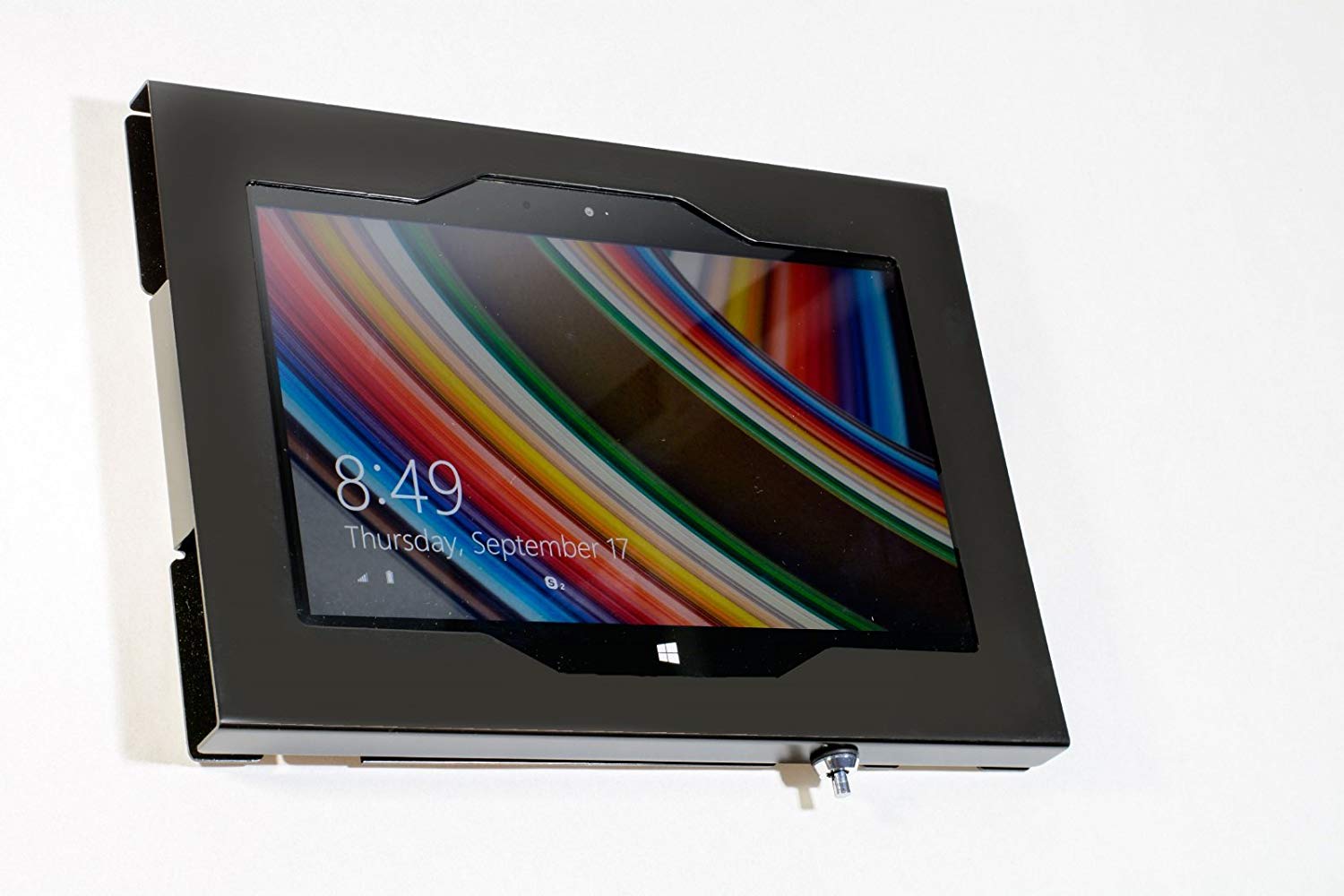 TABcare Locking Security Metal Case for Lenovo Miix 10" Tablet Supports Wall Mount 75/100 mm VESA (Black