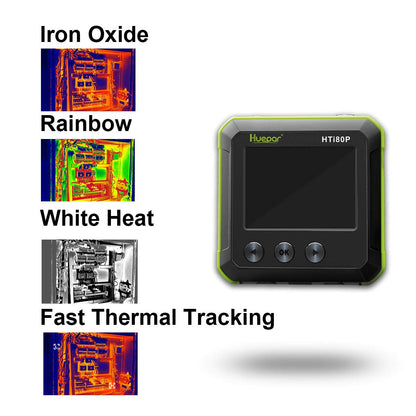 Pocket-Sized IR Thermal Imager, Huepar 80 x 60 Infrared Resolution Thermal Imaging Camera Measurement Range 14°F~752°F with 76800 Pixels Display, Temperature Tracking & Adjustable Emissivity HTi80P