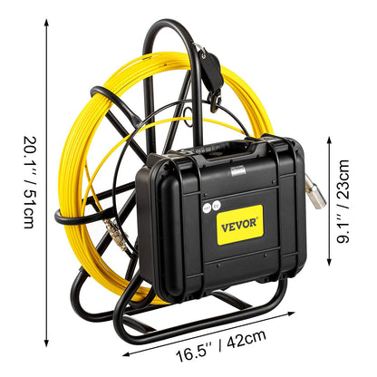 Mophorn Cámara de alcantarillado de 300 pies de tubería de inspección de tuberías de 9" a color LCD equipo de inspección de tuberías IP68 boroscopio endoscopio impermeable