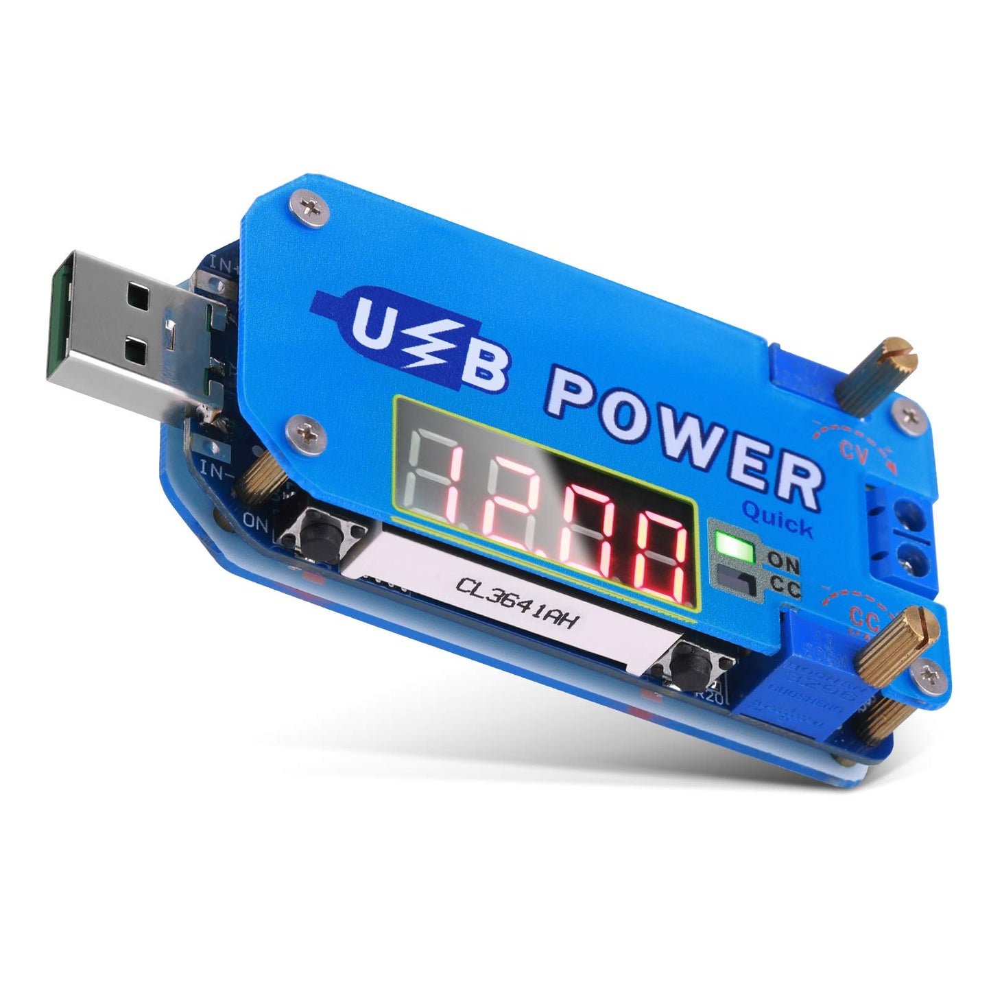 Adjustable USB Power Module PEMENOL 15W DC-DC 0.5-30V Step Up / Down CVCC Fast-Charge Trigger of QC 2.0, QC 3.0, FCP, SCP, AFC
