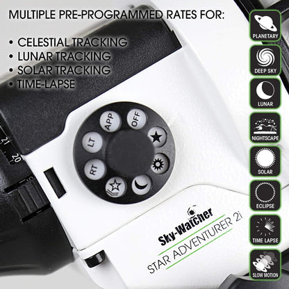 Sky Watcher Star Adventurer 2i Pro Pack - Rastreador de cielo nocturno motorizado DSLR montaje ecuatorial para paisajes nocturnos portátiles, lapso de tiempo y panoramas - Control de cámara de