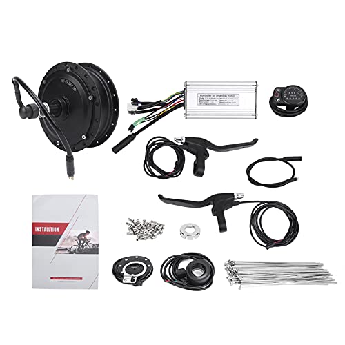 Bnineteenteam Kit de Conversión de Bicicleta Eléctrica, Juego de Motor de Cubo de Rueda Trasera de Alta Eficiencia de 48 V 500 W con Medidor de Pantalla KT-900S para Bricolaje(26 Inch 12G Spokes) Accesorios para la conversión de bicicletas eléctricas