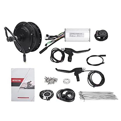 Bnineteenteam Kit de Conversión de Bicicleta Eléctrica, Juego de Motor de Cubo de Rueda Trasera de Alta Eficiencia de 48 V 500 W con Medidor de Pantalla KT-900S para Bricolaje(26 Inch 12G Spokes) Accesorios para la conversión de bicicletas eléctricas
