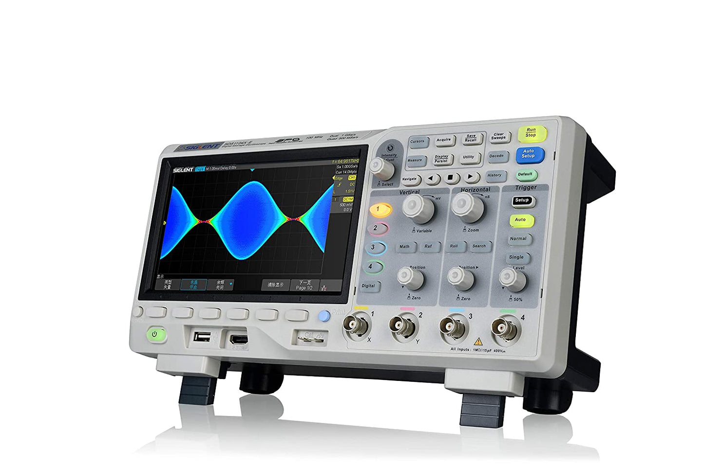 Siglent SDS1104X-E - Osciloscopio digital de 4 canales (100 MHz)