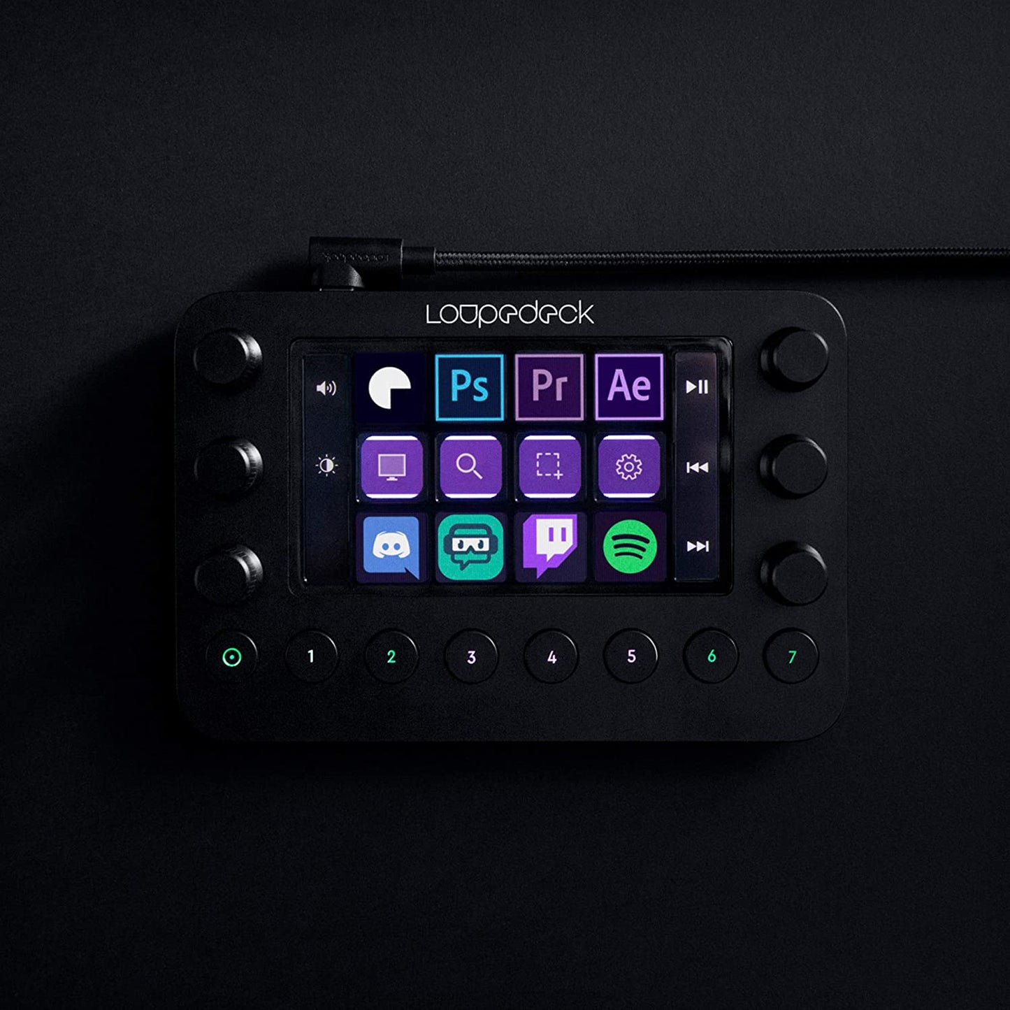 Loupedeck Live - La consola personalizada para transmisión en vivo, edición de fotos y vídeo con botones personalizables, diales y pantalla táctil LED