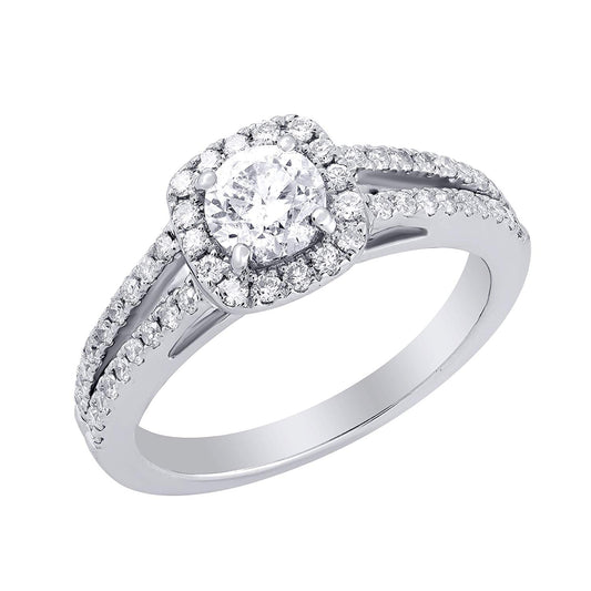 TJD 14K Gold 1.00 Carat Natural Diamond Ring (I-J Color