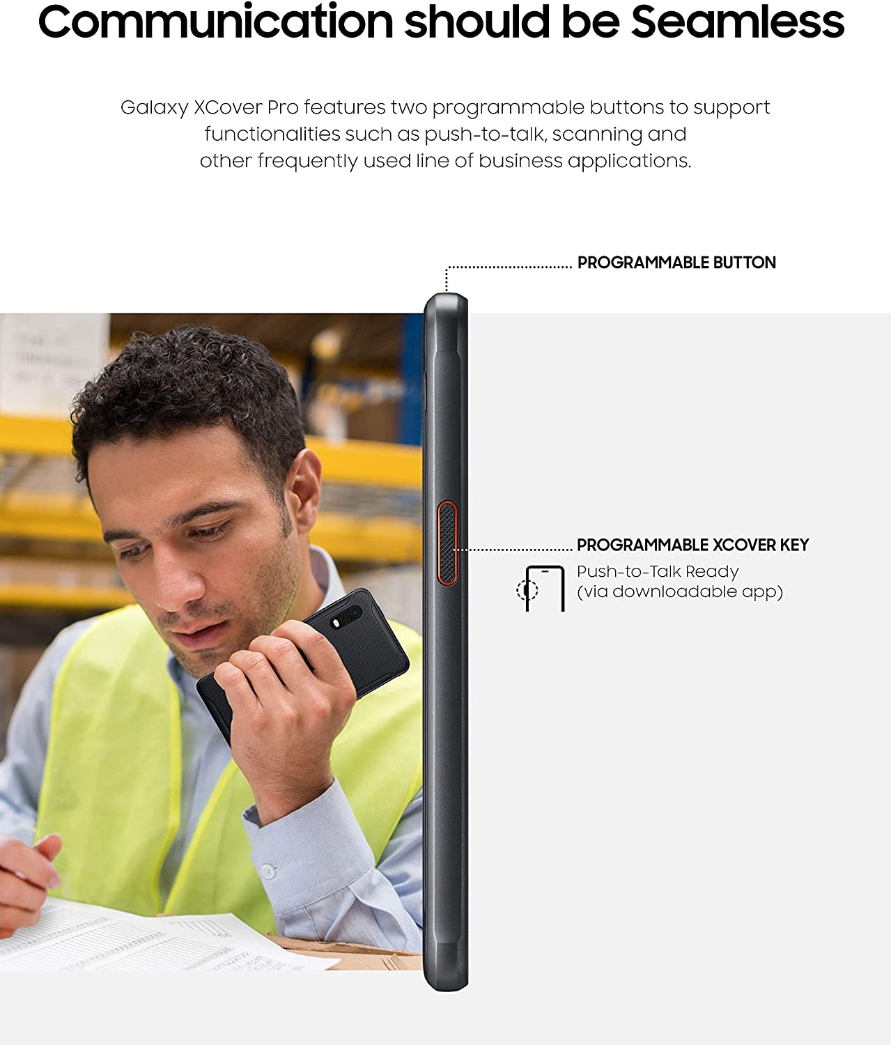 Samsung Galaxy Xcover PRO Rugged (IP Rated) Unlocked | Dual Sim | 64GB of Storage (2020 US Version & Warranty) - SM-G715UZKDXAA - Black