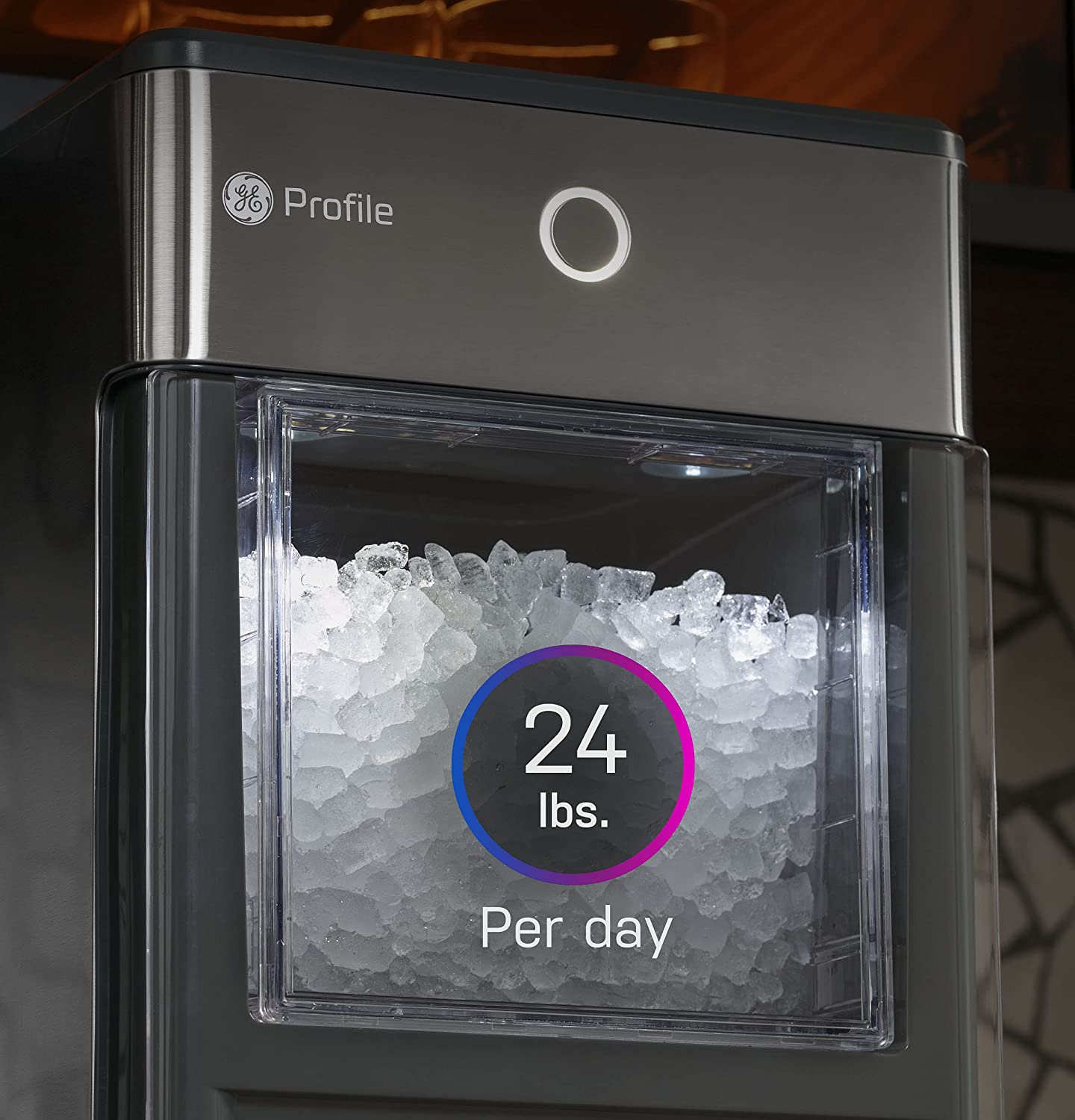 GE Profile Opal Máquina de hielo portátil para encimera | Máquina de hielo portátil hace hasta 24 libras de hielo por día OPAL01GENSS