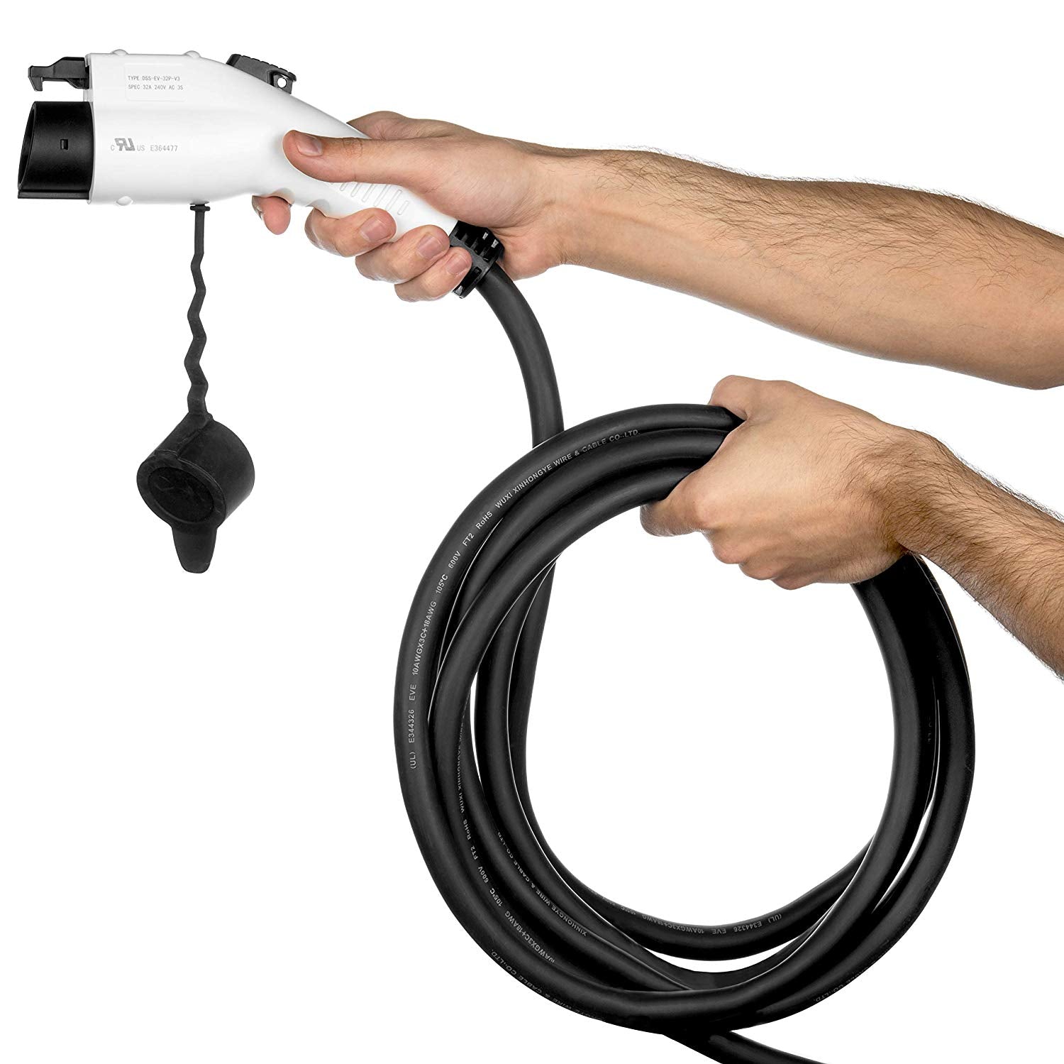 Ultra 32 Amp Electric Vehicle EV Charging Station J1772 NEMA 14-50 240V Level 2 18ft EVSE with Display