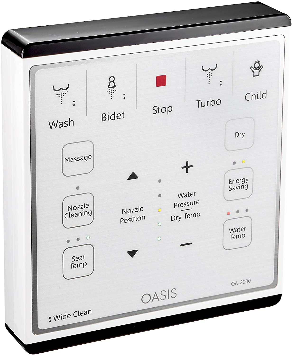 Oasis by Bio Bidet | Bidet Smart Toilet Seat in Round White with Stainless Steel Self-Cleaning Nozzle, Nightlight, Turbo Wash, Oscillating, and Fusion Warm Water Technology with Wireless Remote