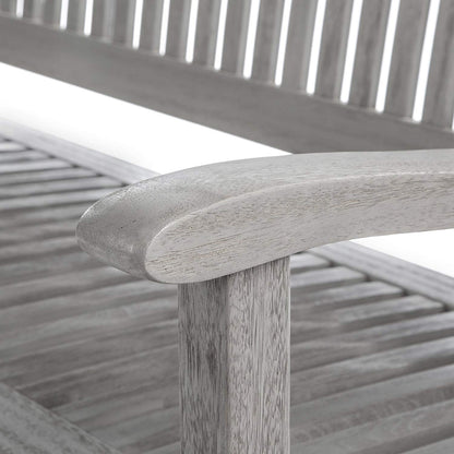 Banco de jardín Ultranatura Canberra Series de 3 plazas - Madera de eucalipto con clase y alta calidad con certificación FSC - 60 x 26 x 34 pulgadas (152 x 66 x 86 cm), gris