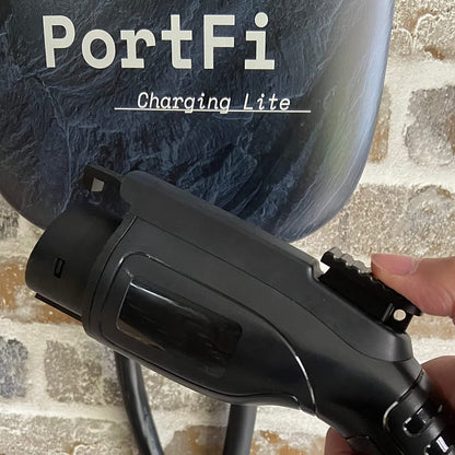 PortFi Estación de carga Smart Level 2 para vehículos eléctricos (EV), certificado de seguridad, interior/exterior, enchufe NEMA 14-50, cargador L2 EVSE/EV (Wi-Fi, 40 A)