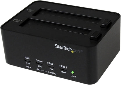StarTech.com Dual Bay USB 3.0 Duplicadorr Dock 2.5 "& 3.5" SATA SSD HDD - 1: 1 Clona SATDOCK2REU3