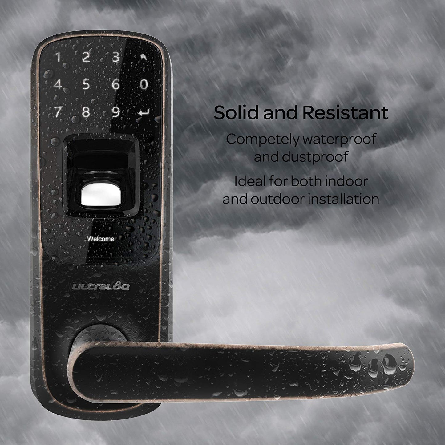 Ultraloq UL3 BT Bluetooth Enabled Fingerprint and Touchscreen Keyless Smart Lock (Satin Nickel)