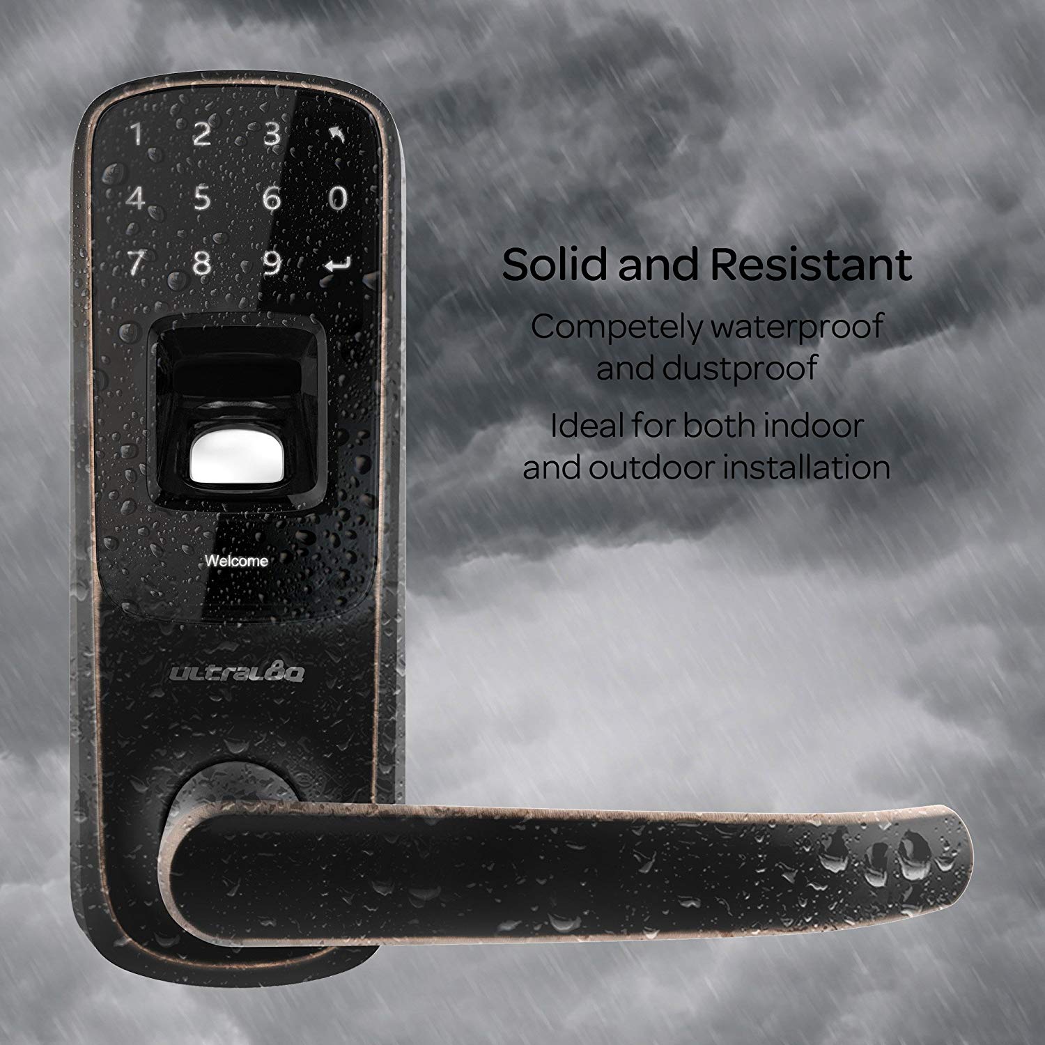 Ultraloq UL3 BT Bluetooth Enabled Fingerprint and Touchscreen Keyless Smart Lock (Satin Nickel)