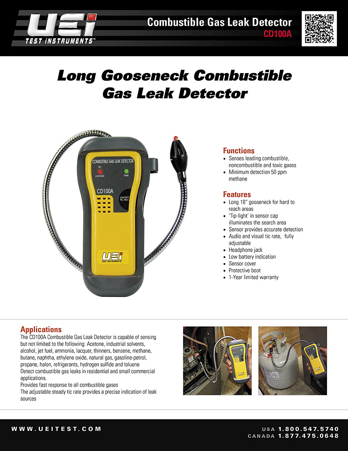 UEi Test Instruments CD100A Combustible Gas Leak Detector