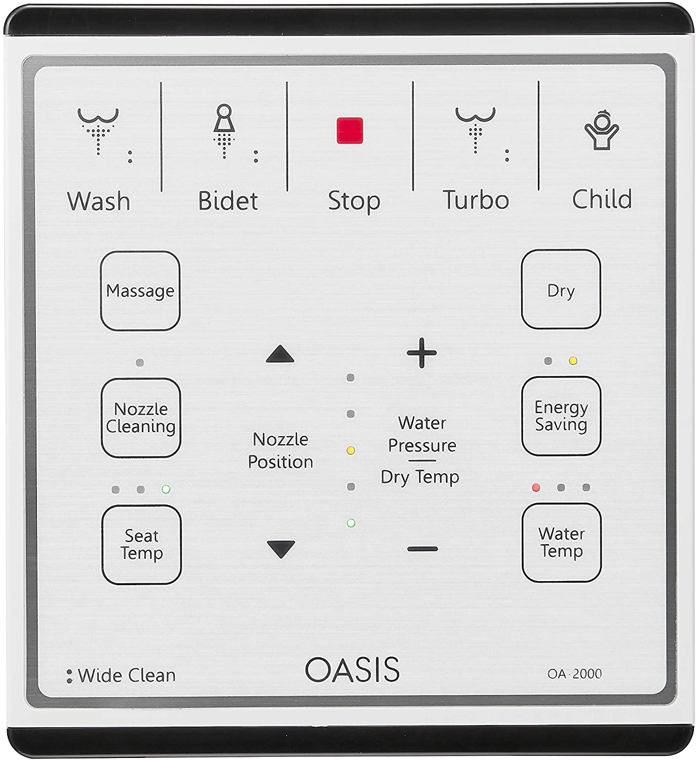 Oasis by Bio Bidet | Bidet Smart Toilet Seat in Round White with Stainless Steel Self-Cleaning Nozzle, Nightlight, Turbo Wash, Oscillating, and Fusion Warm Water Technology with Wireless Remote