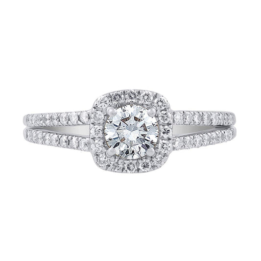 TJD 14K Gold 1.00 Carat Natural Diamond Ring (I-J Color