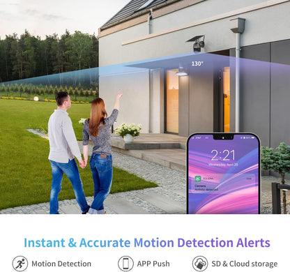 S600 3G/4G LTE Cámara de seguridad celular con energía solar para exteriores, inalámbrica, foco de visión de 360°, visión nocturna de 1080p, conversación de 2 vías, sensor de movimiento PIR, sin WiFi, Soliom