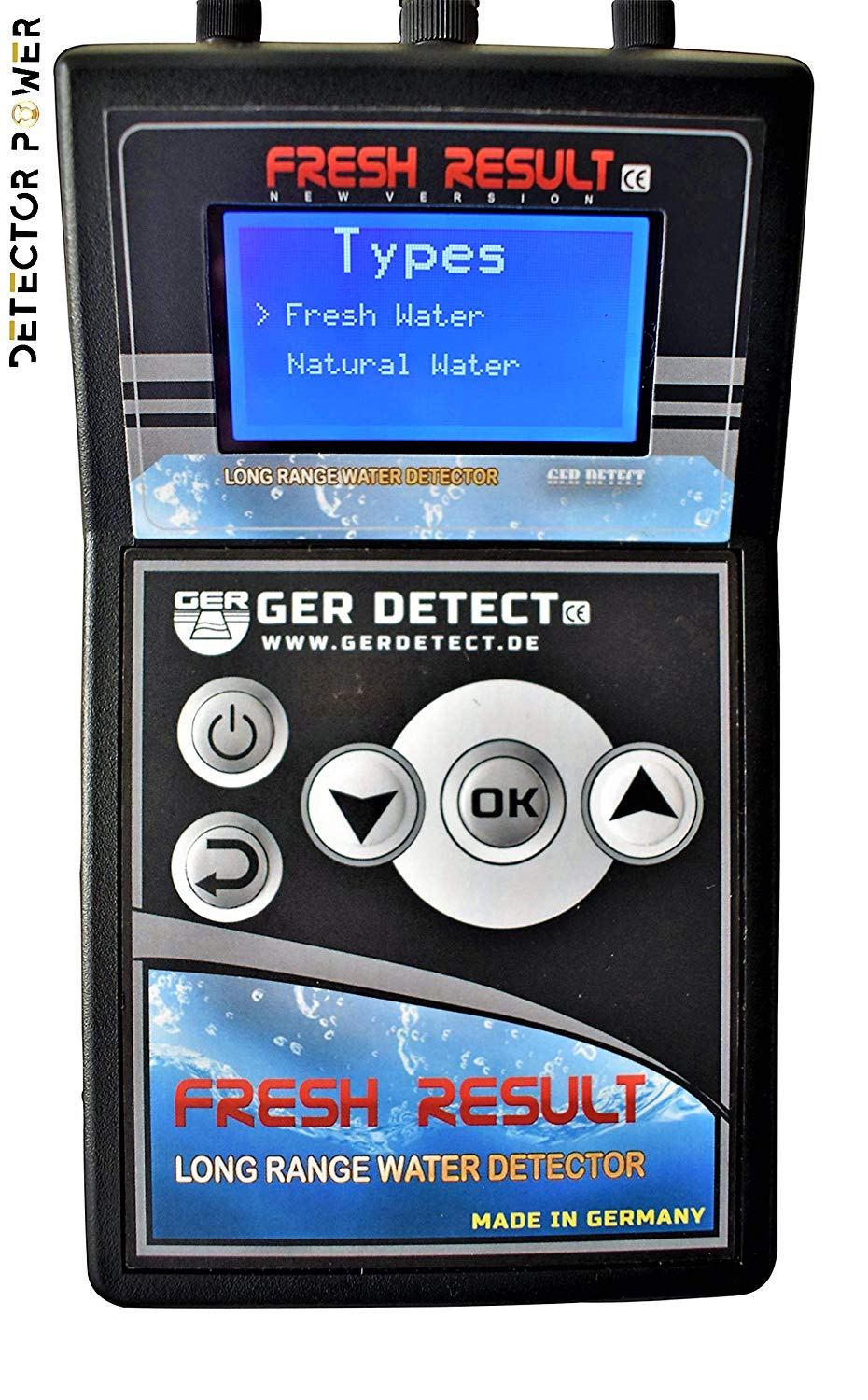 GER DETECT Fresh Result 1 Professional Underground Water Detector - Long Industrial Geolocator and Scanner for All Terrains - Well and Groundwater Finder