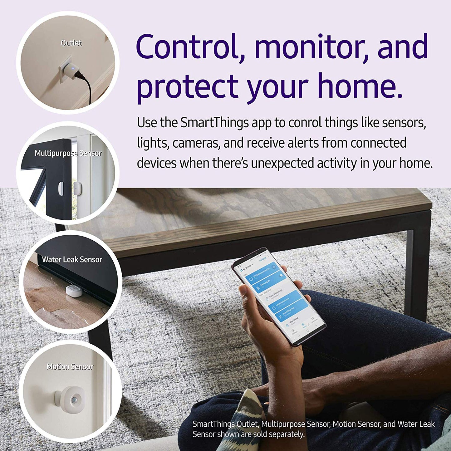 Samsung SmartThings Hub 3rd Generation [GP-U999SJVLGDA] Smart Home Automation Hub Home Monitoring Smart Devices - Alexa Google Home Compatible - Zigbee
