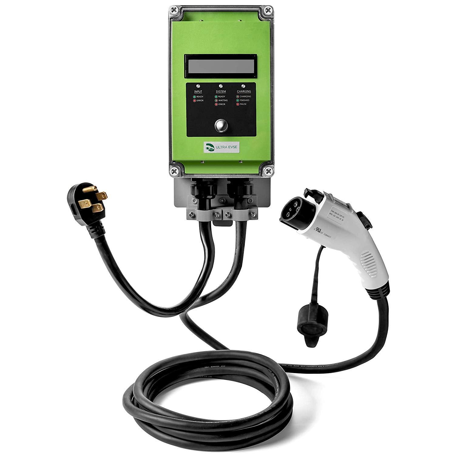 Ultra 32 Amp Electric Vehicle EV Charging Station J1772 NEMA 14-50 240V Level 2 18ft EVSE with Display