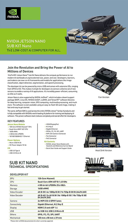 nVidia Jetson Nano Kit de Desarrollador B01 (945-13450-0000-100)