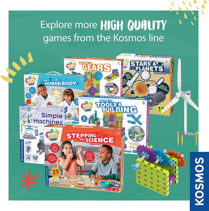 Thames & Kosmos Kit de experimento STEM Wind Power V4.0 | Construye una turbina eólica de 3 pies para generar electricidad | Aprende sobre energía renovable y alimenta un automóvil modelo pequeño | Resistente a la intemperie para uso en exteriores