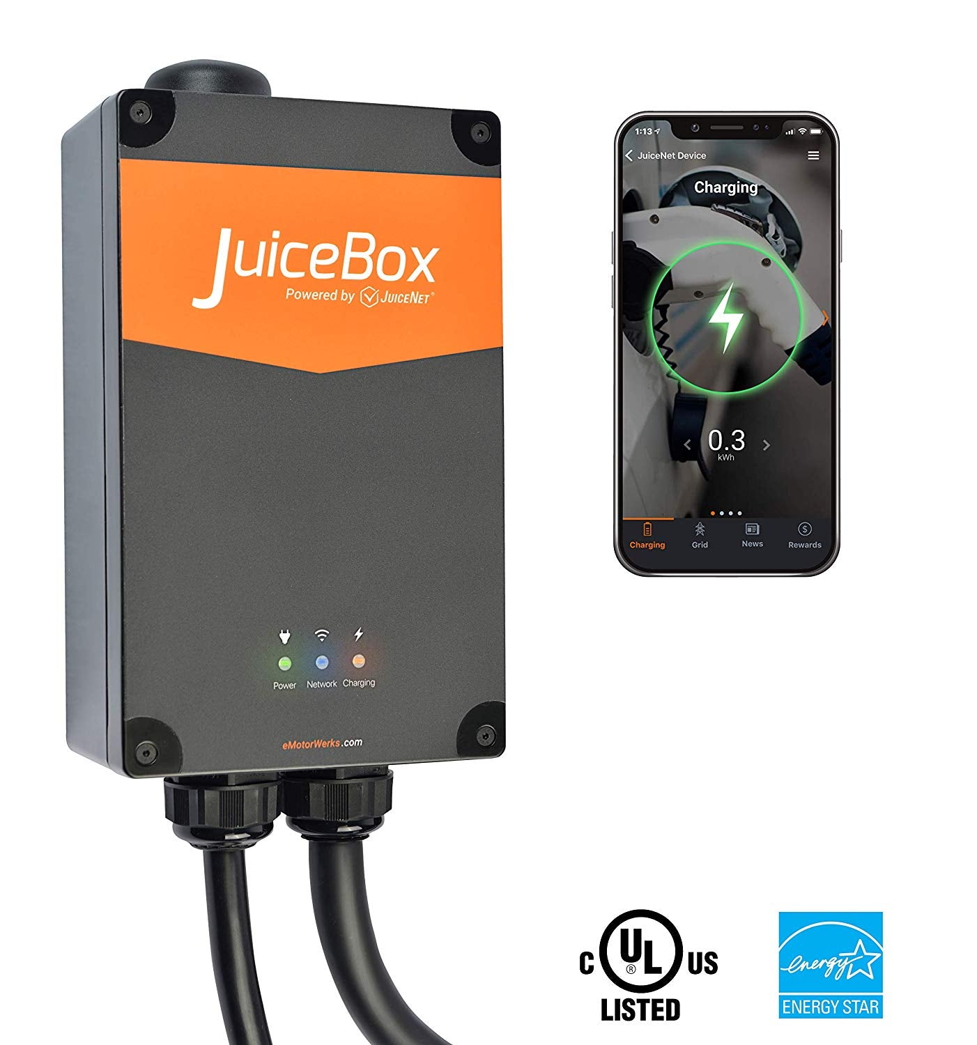 JuiceBox Pro 40 Smart Electric Vehicle (EV) Charging Station with WiFi - 40 amp Level 2 EVSE