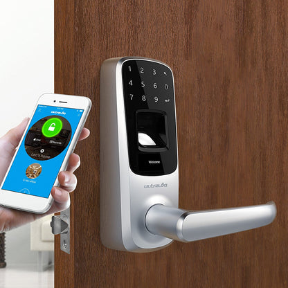 Ultraloq UL3 BT Bluetooth Enabled Fingerprint and Touchscreen Keyless Smart Lock (Satin Nickel)
