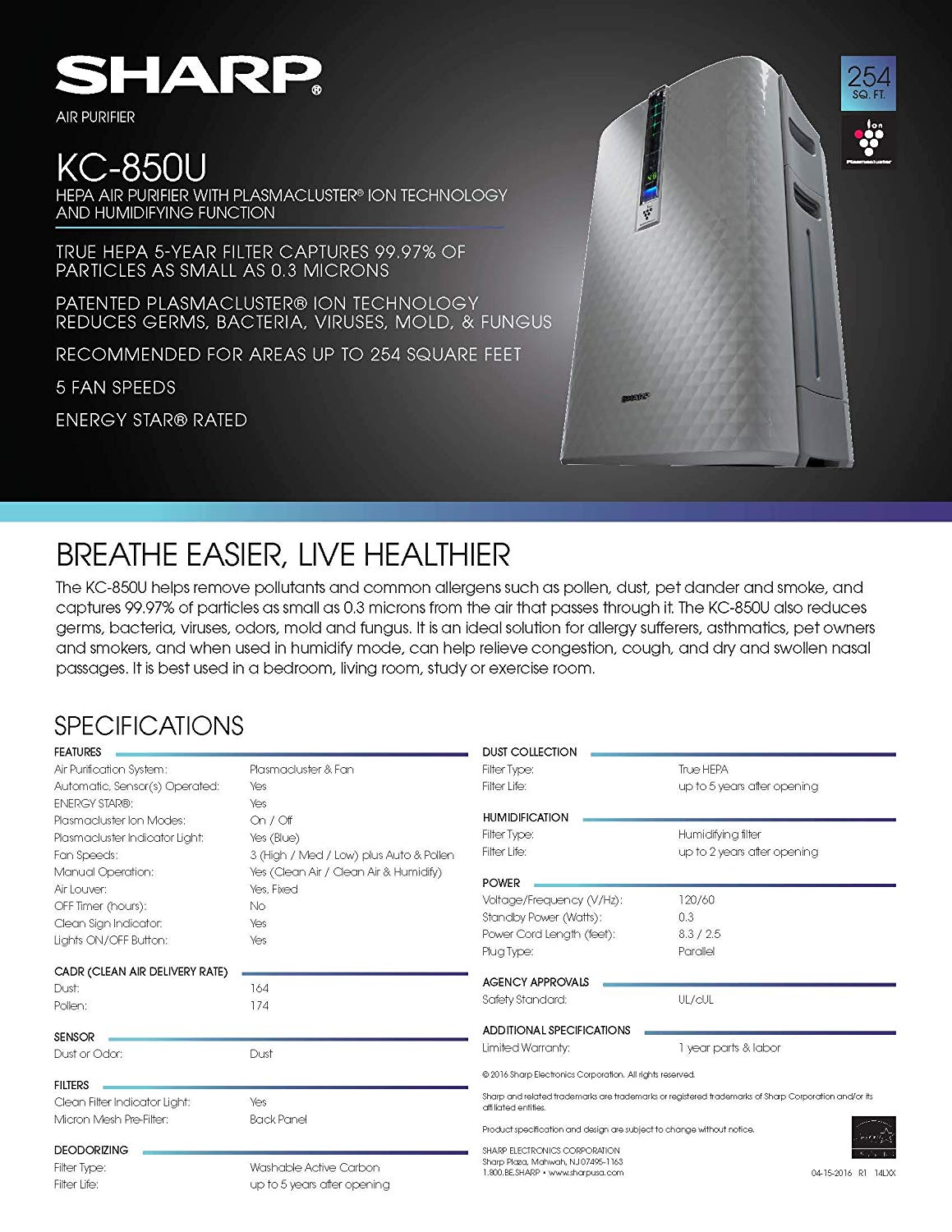 Sharp Dual Action Air Purifier