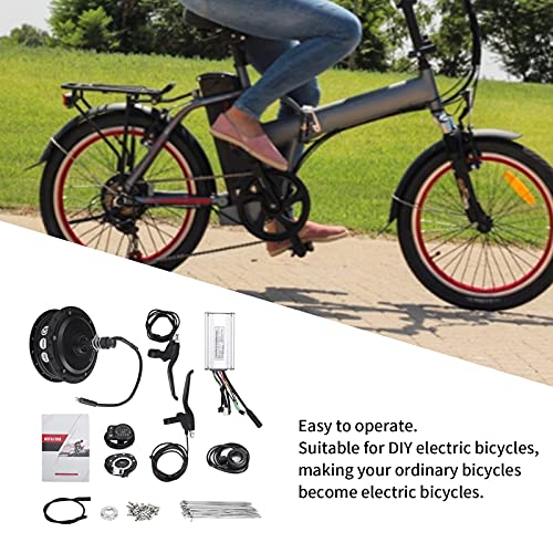 Bnineteenteam Kit de Conversión de Bicicleta Eléctrica, Juego de Motor de Cubo de Rueda Trasera de Alta Eficiencia de 48 V 500 W con Medidor de Pantalla KT-900S para Bricolaje(26 Inch 12G Spokes) Accesorios para la conversión de bicicletas eléctricas