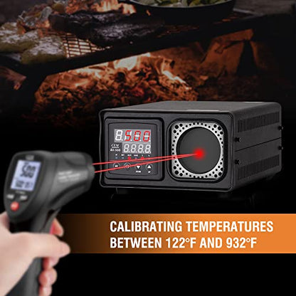 CEM Calibrador de temperatura IR portátil BX-500, 122.0 °F a 932.0 °F(122 a 932℉), tamaño objetivo 2.25" 2.244 in