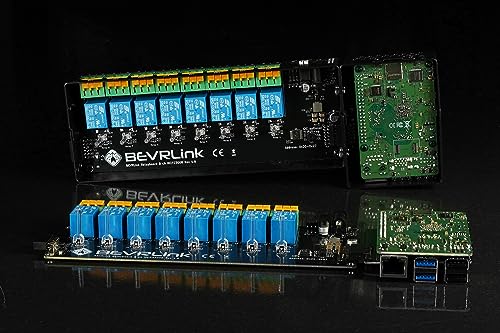 BEVRLink Relé de 8 canales 5V V1 | 8 CH | para Raspberry Pi, Arduino, ESP32, ESP8266, otros ordenadores y microcontroladores de una sola placa | I2C | GPIO