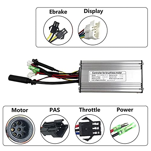Bnineteenteam Kit de Conversión de Bicicleta Eléctrica, Juego de Motor de Cubo de Rueda Trasera de Alta Eficiencia de 48 V 500 W con Medidor de Pantalla KT-900S para Bricolaje(26 Inch 12G Spokes) Accesorios para la conversión de bicicletas eléctricas