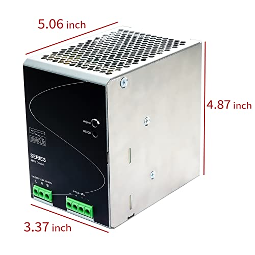 Fuente de alimentación de riel DIN 480W 24VCC 20A, 1 monofásico, 0165N-24V480W1ACQ