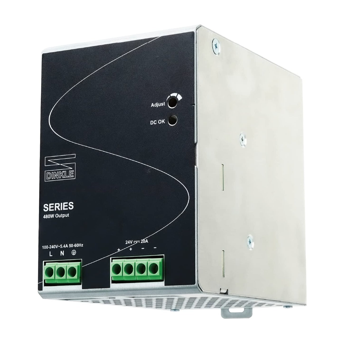 Fuente de alimentación de riel DIN 480W 24VCC 20A, 1 monofásico, 0165N-24V480W1ACQ