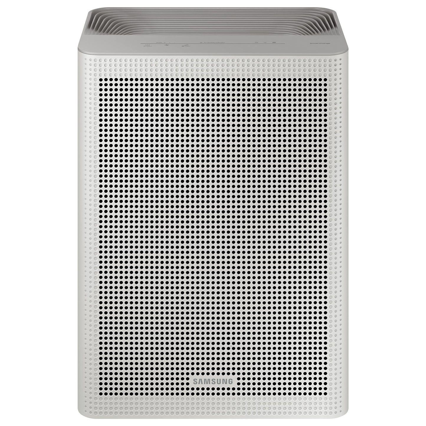 SAMSUNG Bluesky - Purificador de aire compacto, sistema de filtración para el hogar para habitaciones pequeñas con purificación inteligente, monitoreo y control remoto, modos automático y de sueño, AX26BG3100GG, gris