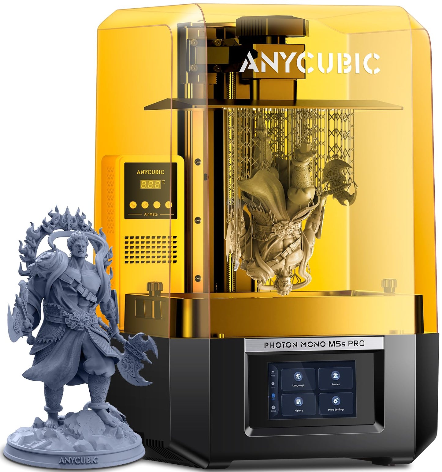 ANYCUBIC Photon overol M5s Pro, impresora 3D de resina de 14 K con visualización LCD HD de 10.1 pulgadas, sin nivelación, impresión de alta velocidad