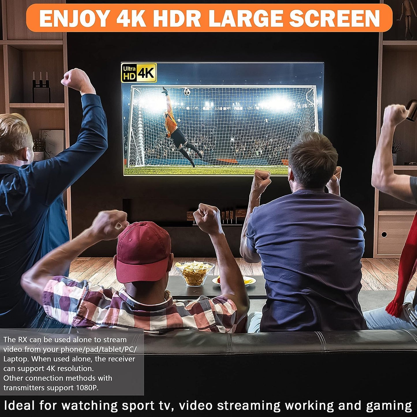 Transmisor y receptor HDMI inalámbrico 4K, TIMBOOTECH inalámbrico HDMI de 165 pies/50 m de largo alcance de transmisión de video/audio desde PC, portátil a HDTV, monitor, proyector, HDMI inalámbrico 5G para TIKTOK/Neflix/conferencias BBUSTIMHDMIDONGLE