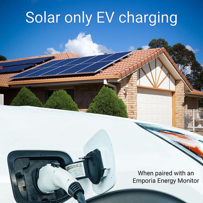 EMPORIA ENERGY Cargador Inteligente para vehículos eléctricos, 48 A, Nivel 2, Energy Star/UL, NEMA 14-50 o Cable Duro, Cable de 25 pies, EVSE para Interiores y Exteriores