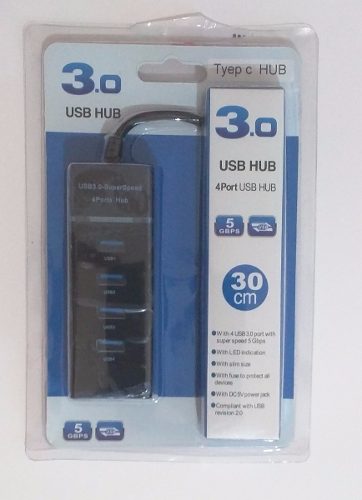 Hub 4 Puertos Usb 3.0 Con Entrada Usb-c Windows-linux-mac