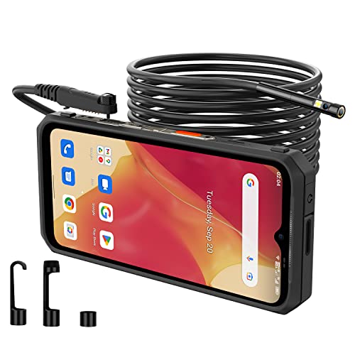 Ulefone Endoscopio impermeable IP67 para Ulefone Power Armor serie 18/19, Armor 13/16 Pro/21/24 teléfonos resistentes, 2M semirrígido, cámara dual de boroscopio de 0.217 in, 7 luces LED
