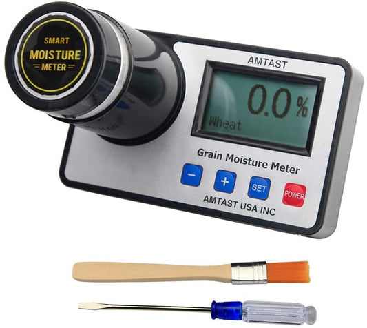 AMTAST AMT155 Medidor de humedad de grano inteligente para 17 granos prueba de humedad