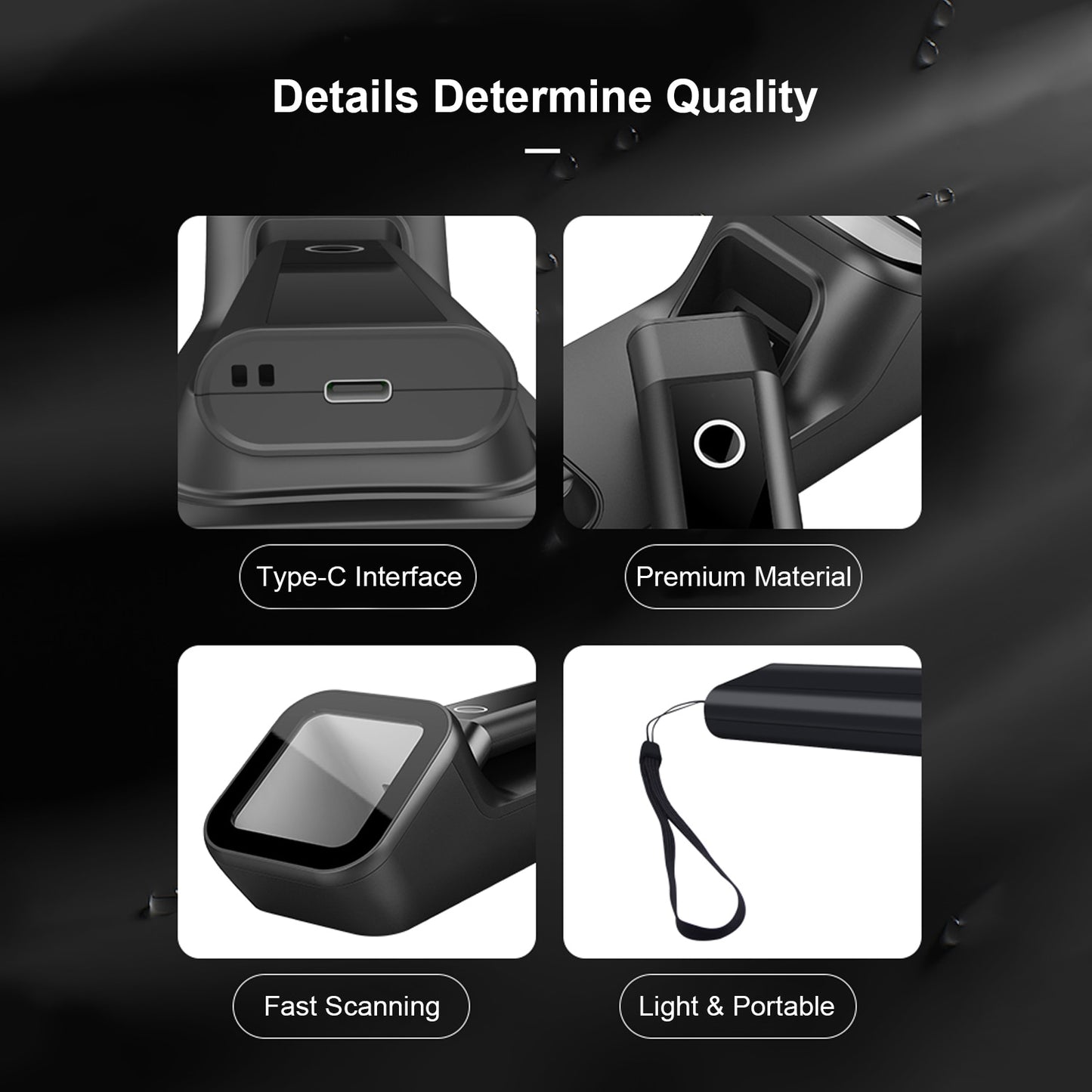 Aibecy 3-in-1 Barcode Scanner Handheld 1d/2d/qr Bar Code Reader Bt 2.4g Wireless Usb Wired Connection