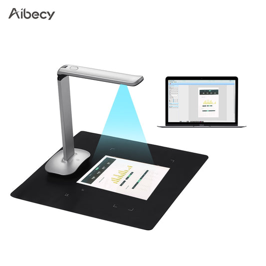 Aibecy Foldable High Speed USB Book Document Scanner 15mp A3 & amp; A4 Scanning LED Light AI Technology