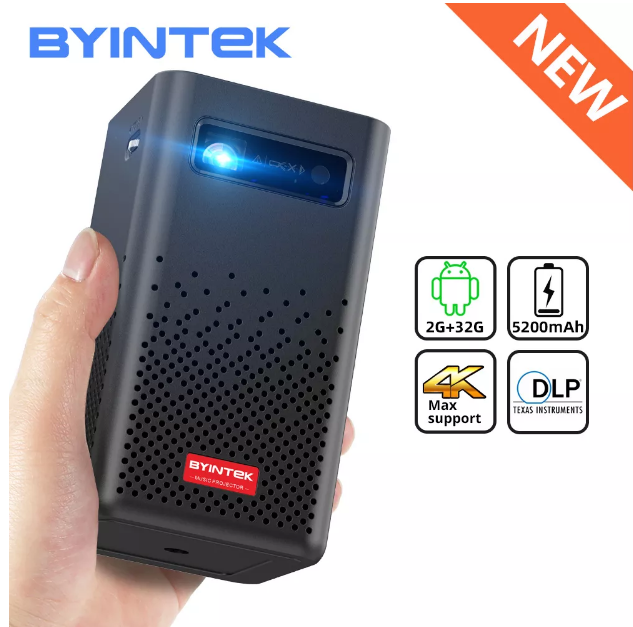 BYINTEK P20 Smart WiFI Android 3D Home Theater Proyector Pico Portable Beamer Led DLP Mini Proyector 4K