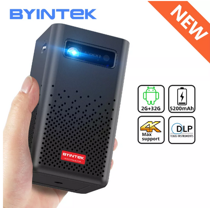 BYINTEK P20 Smart WiFI Android 3D Home Theater Proyector Pico Portable Beamer Led DLP Mini Proyector 4K